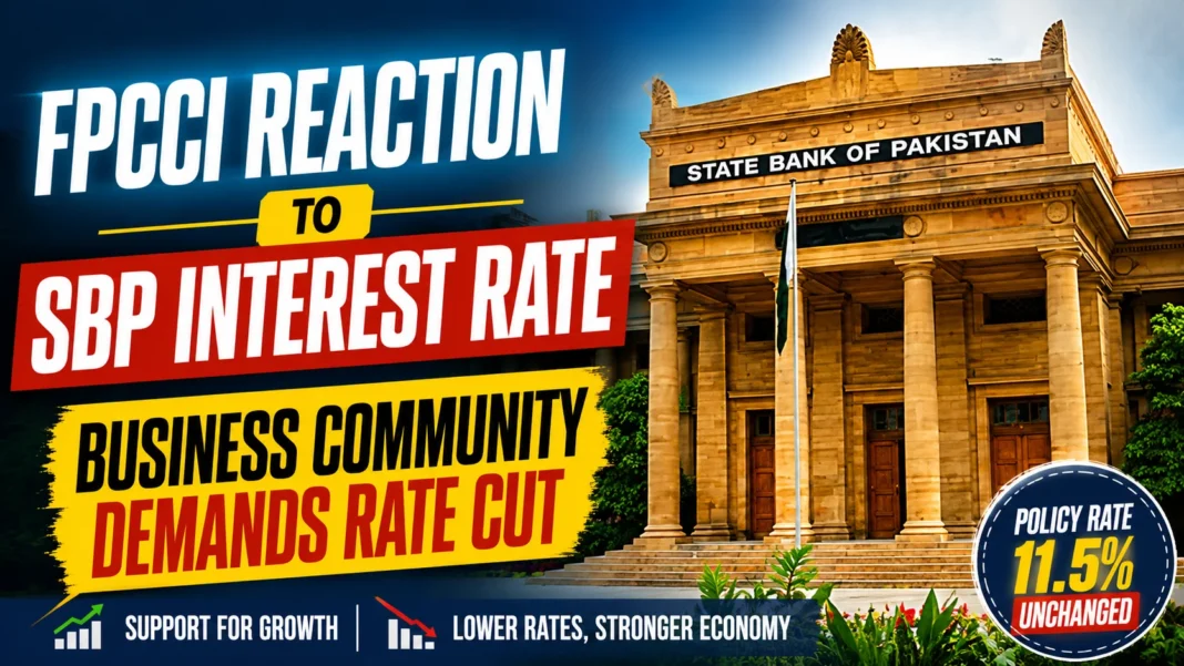 FPCCI Reacts to SBP Interest Rate Decision, Demands Cut to Support Economic Growth FPCCI Reacts to SBP Interest Rate Decision, Demands Cut to Support Economic Growth