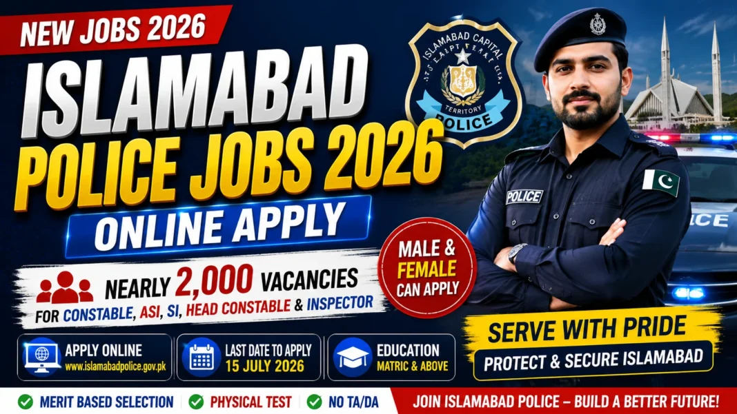 Islamabad Police Jobs 2026 Online Apply