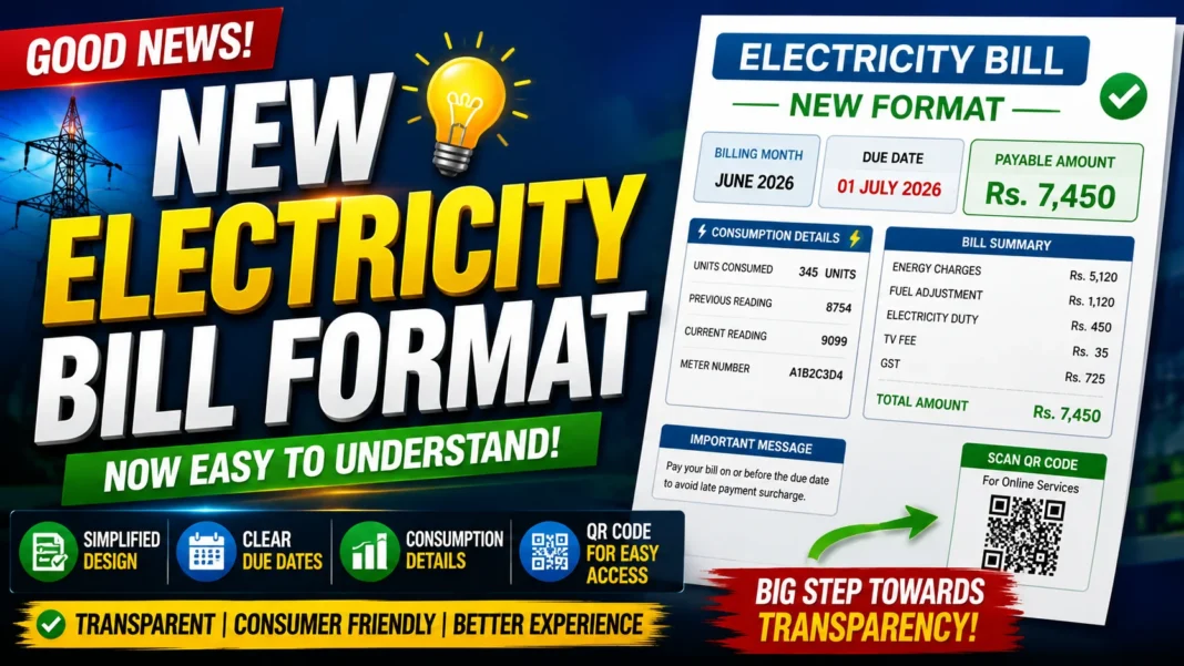 New Electricity Bill Format Introduced Across Pakistan to Improve Consumer Understanding New Electricity Bill Format Introduced Across Pakistan to Improve Consumer Understanding